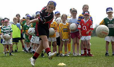 Football coaching at Creggan Cul Camp