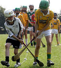 Hurling Coaching action at Creggan Cul Camp