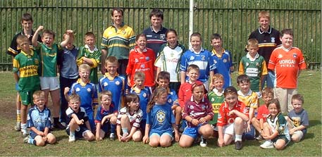 Lisburn Cul Camp Participants with coaches and Ciaran Herron