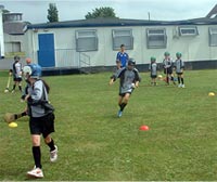 Hurling coaching at Lisburn Cul Camp