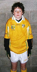 Ruairi McCann represents Creggan P.S. on the Antrim Cumann na mBunscoil team